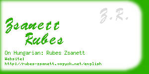 zsanett rubes business card